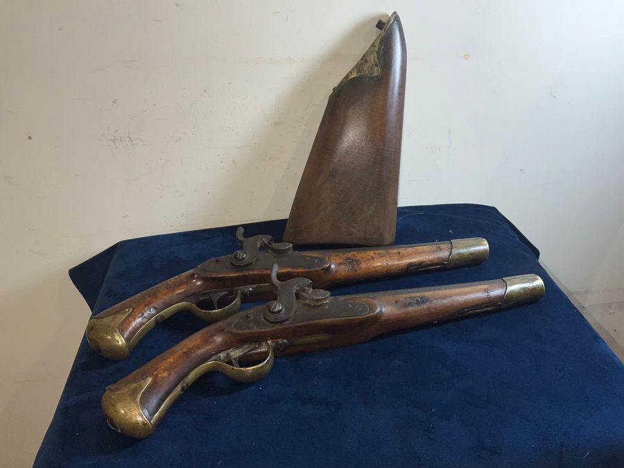 EXMAS SPECIAL RARE PAIR OF NORWEGIAN PERCUSSION PISTOLS