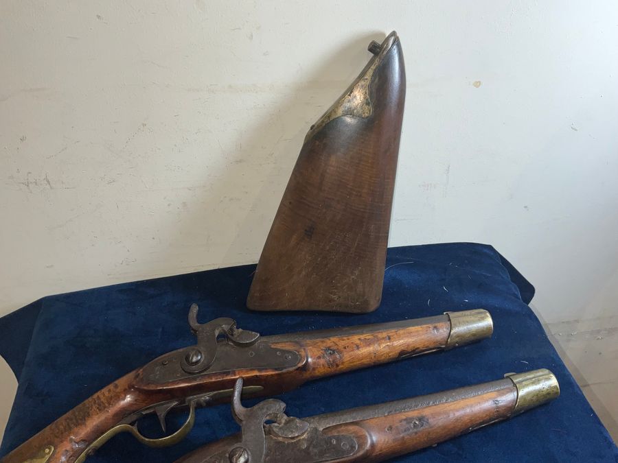 Antique  RARE PAIR OF NORWEGIAN PERCUSSION PISTOLS