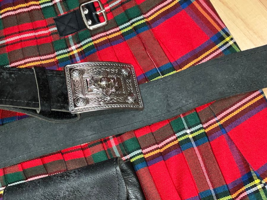 Antique SCOTTISH MANS KILT SPORON & BELT