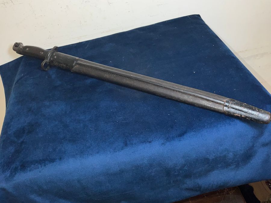 Antique BAYONET & SCABBARD 3rd BATTALION MONMOUTHSHIRE RIFLES