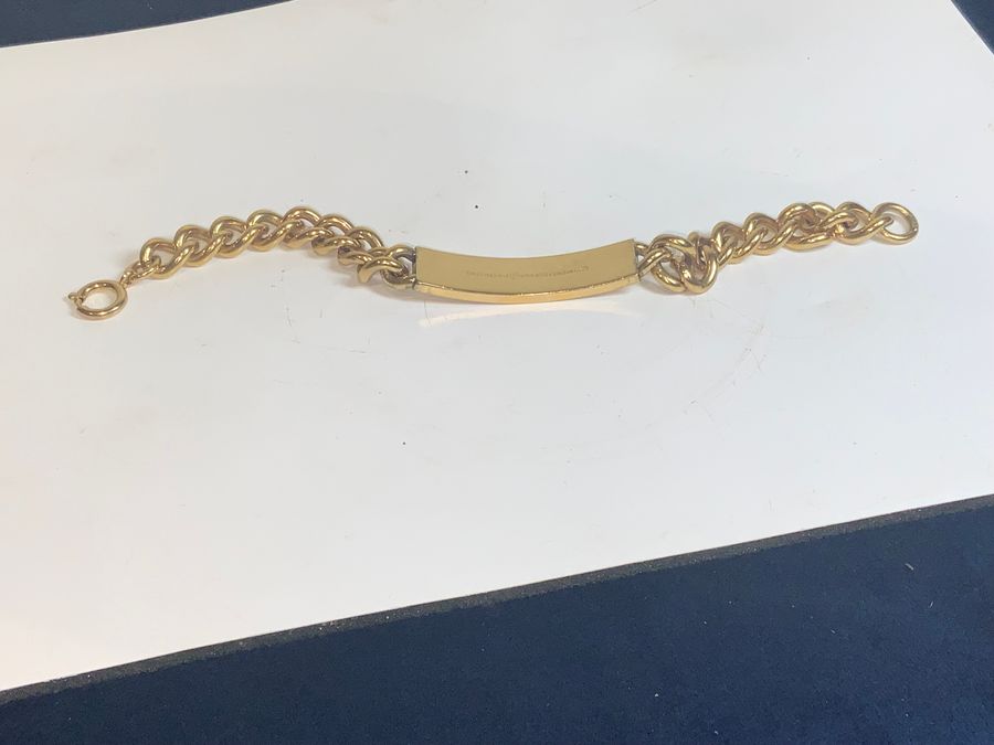 Antique GOLD PLATED MANS BRACELET 