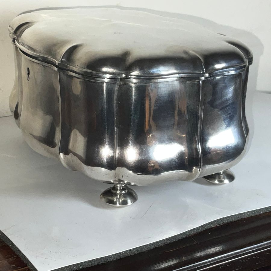 Antique Solid silver jewels casket