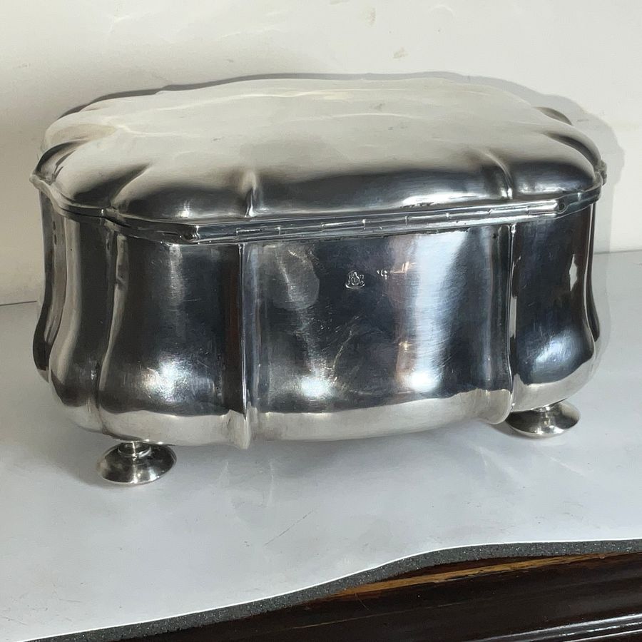 Antique Solid silver jewels casket