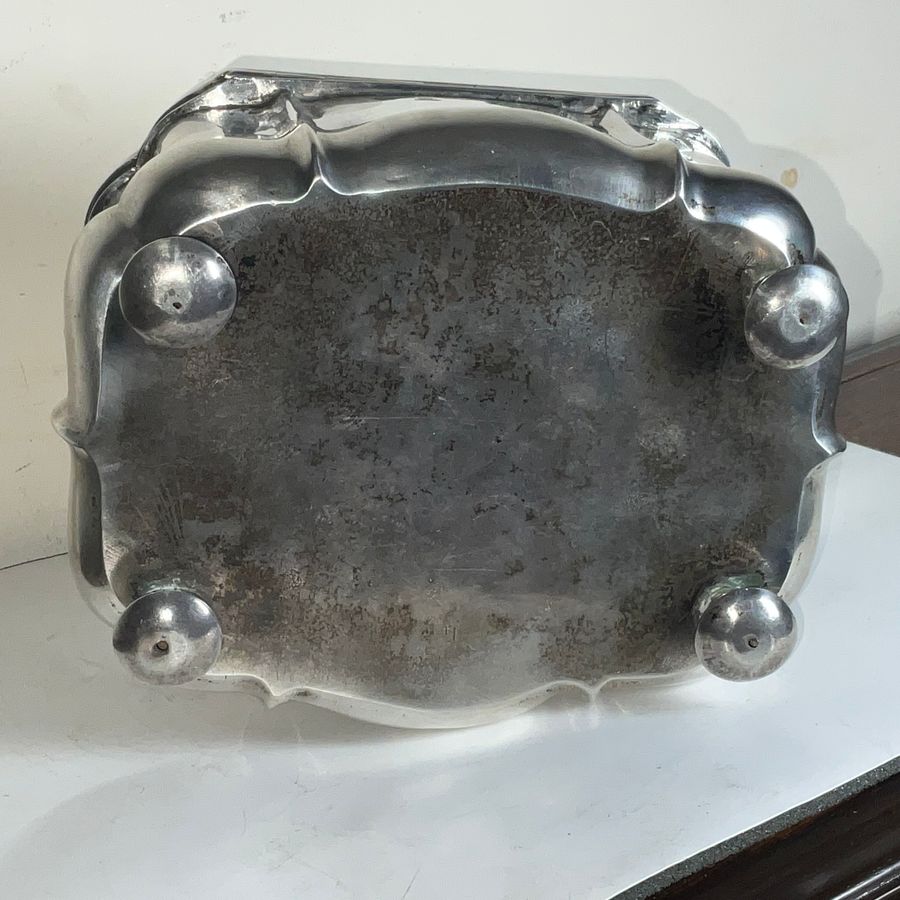 Antique Solid silver jewels casket