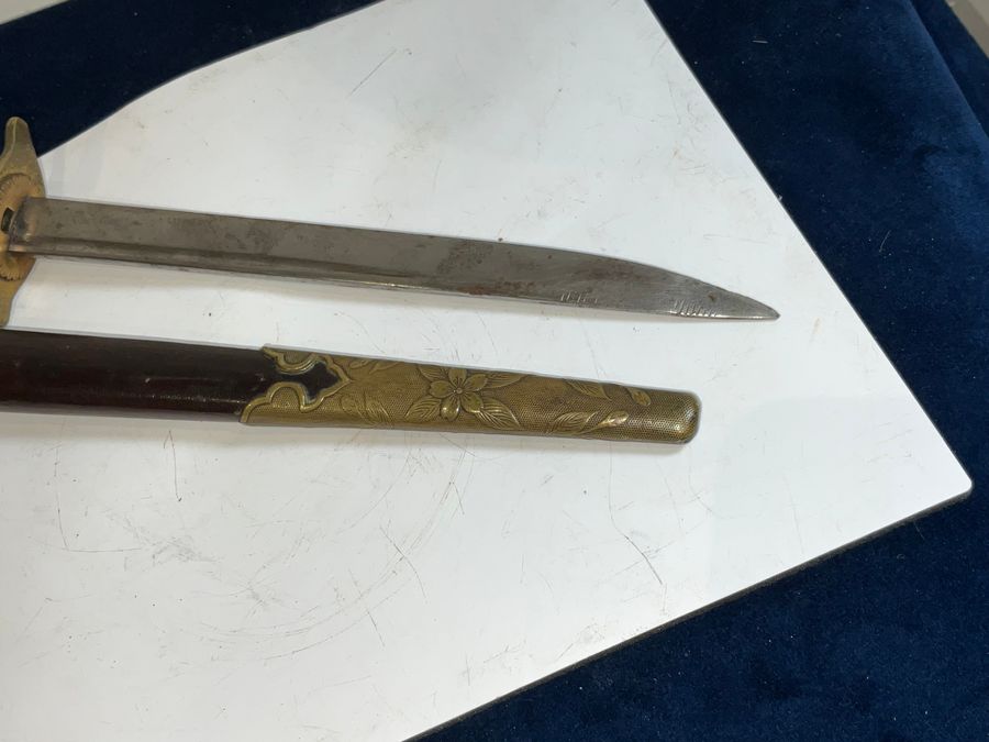 Antique JAPANESE NAVAL OFFICERS DIRK & SCABBARD 2WW 