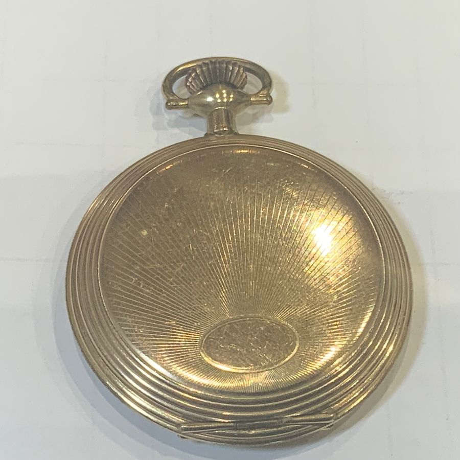 Antique ORATOR FULL HUNTER GOLD PLATED ELGIN CASED POCKET WATCH.