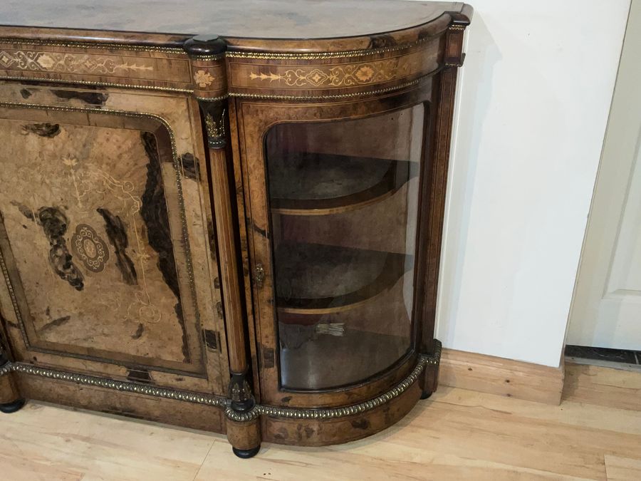 Antique CREDENZA BUR WALNUT