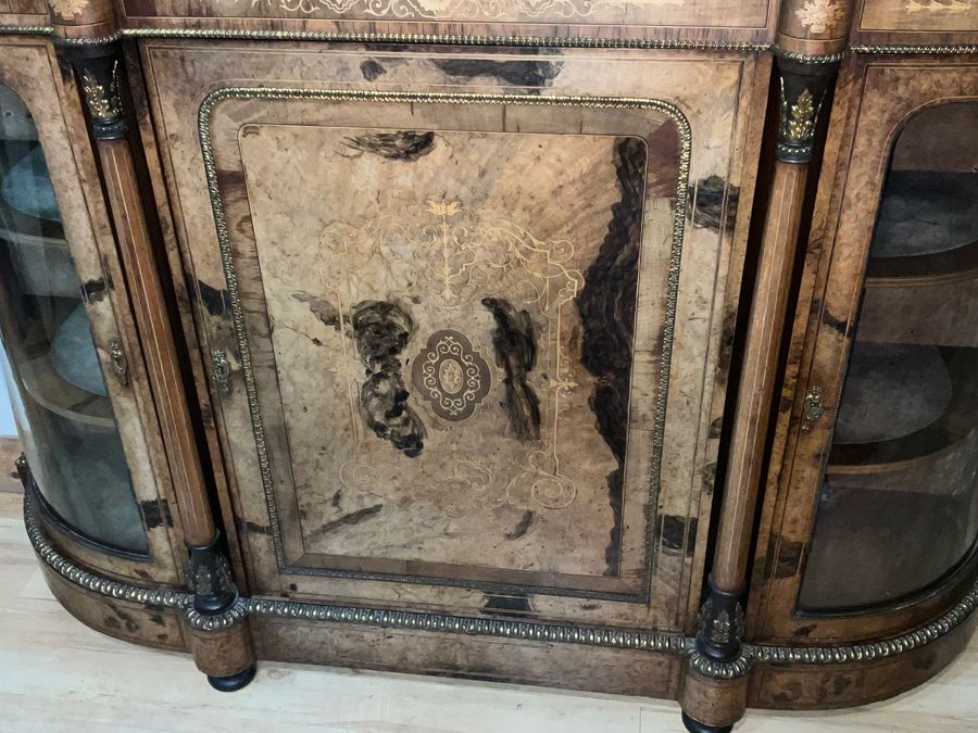 Antique CREDENZA BUR WALNUT