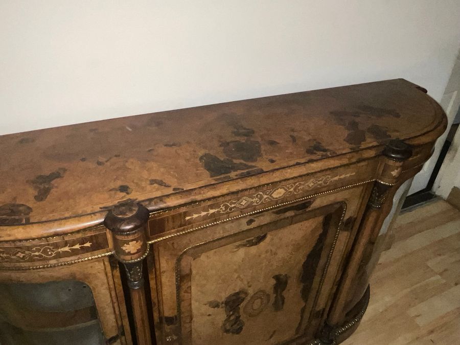 Antique CREDENZA BUR WALNUT