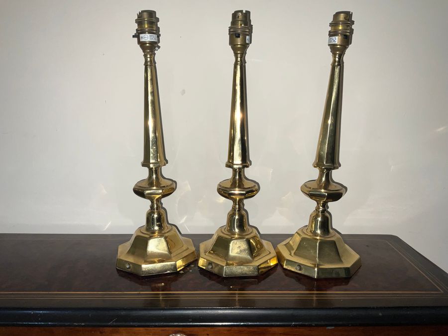 Antique LAMP BASES BRASS IN THE GEORGIAN STYLE