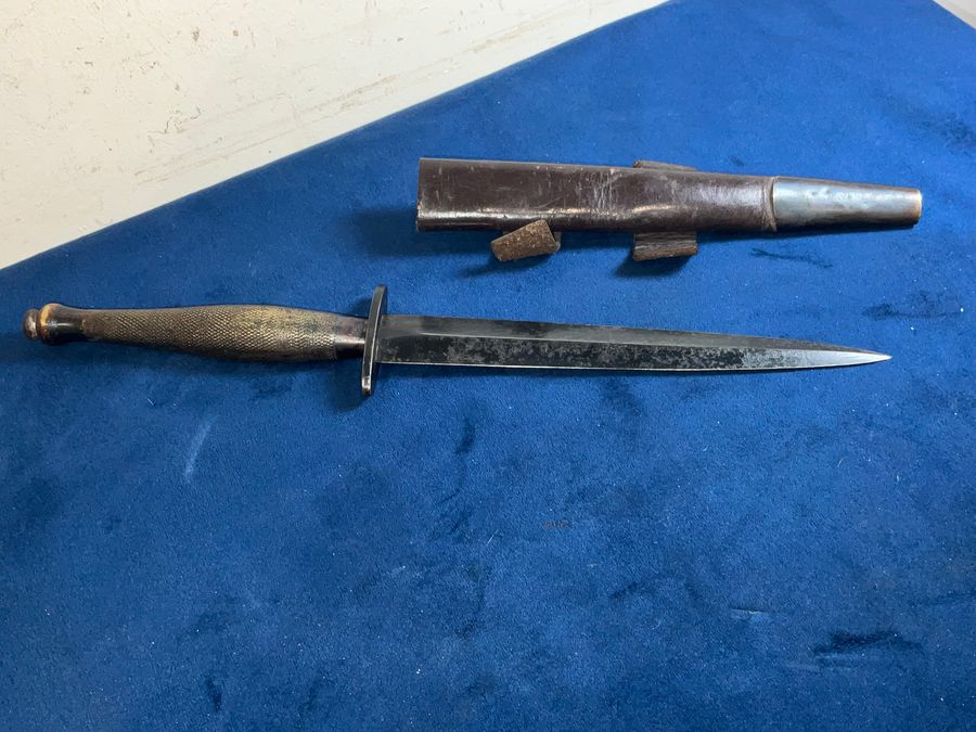 Antique COMMANDO 2nd PATERN FAIRBANKS DAGGER & SCABBARD 