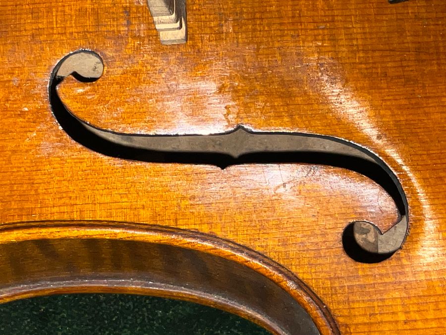 Antique Violin &  Alligator Skin Case & Violins Bow