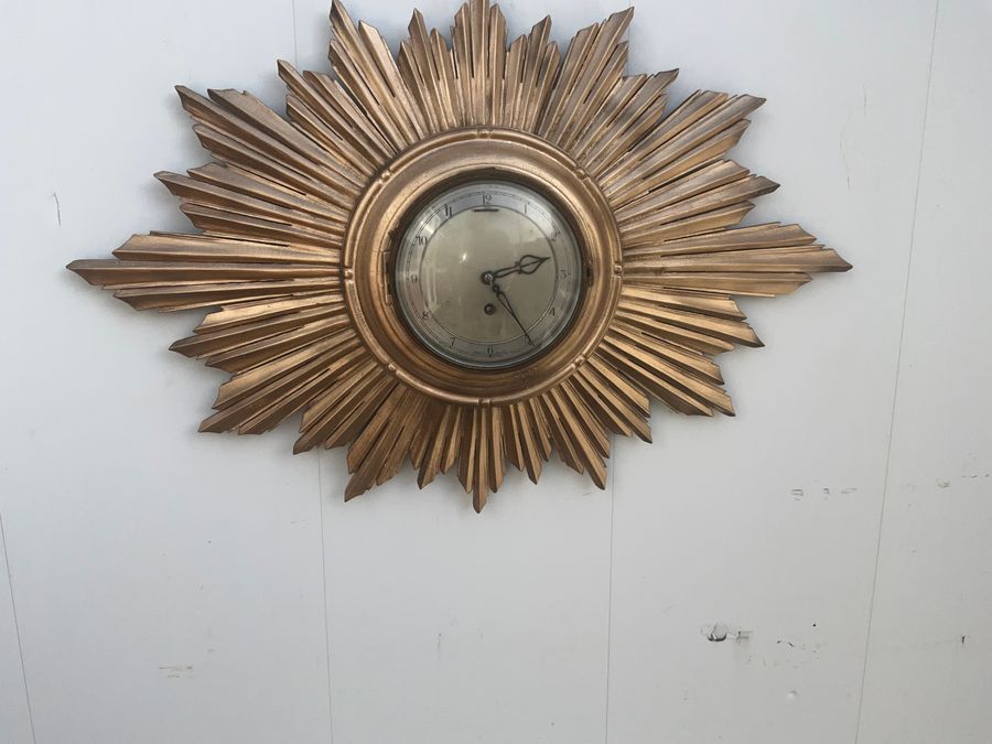 SUN BURST WALL CLOCK