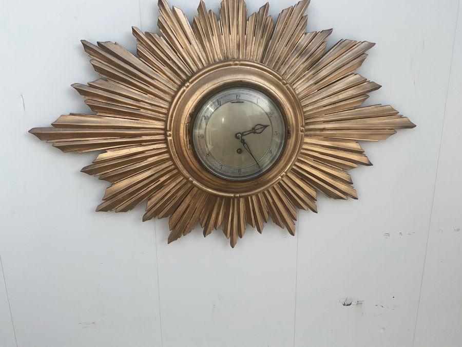 Antique SUN BURST WALL CLOCK