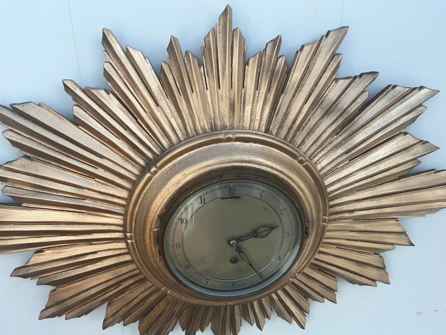 Antique SUN BURST WALL CLOCK