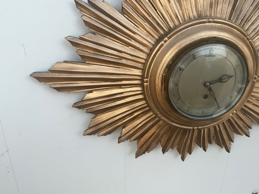 Antique SUN BURST WALL CLOCK