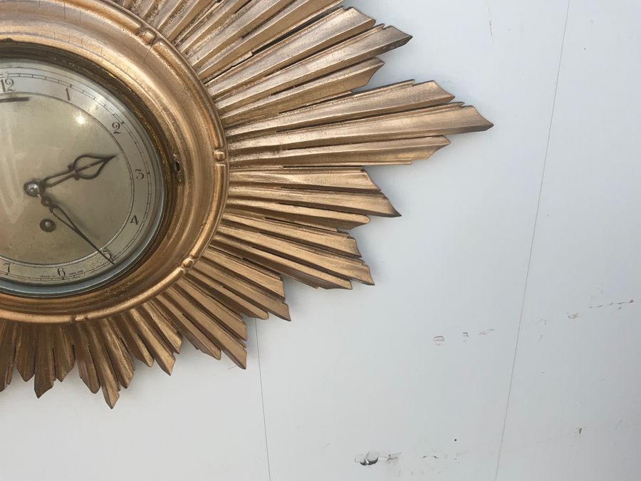 Antique SUN BURST WALL CLOCK