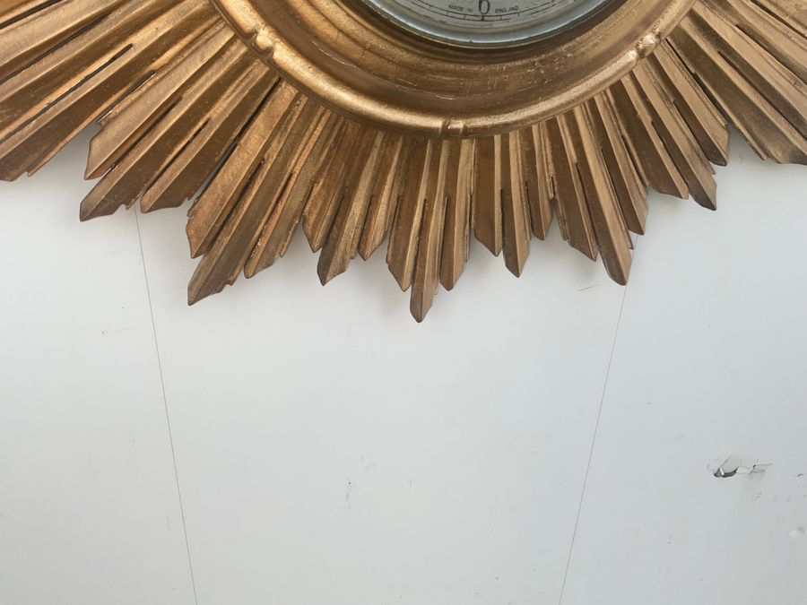 Antique SUN BURST WALL CLOCK