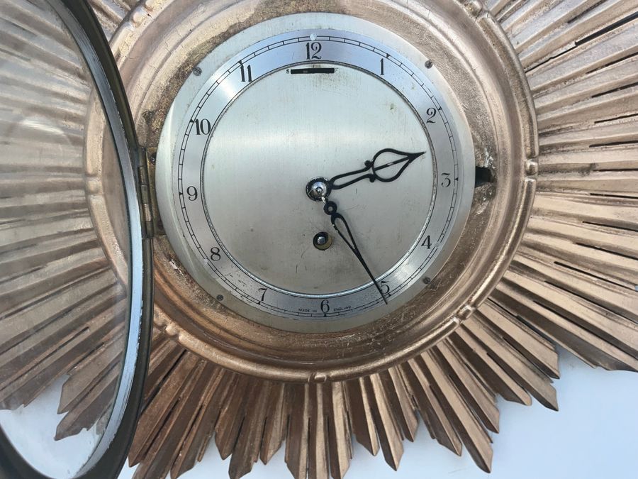 Antique SUN BURST WALL CLOCK