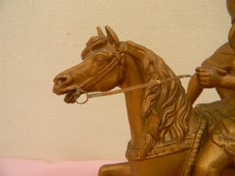 Antique Charlamaine on horseback stunning quality item. B3