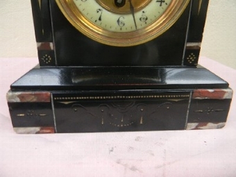 Antique Victorian slate clock movement is mechanical 8 day and only time piece. Quality