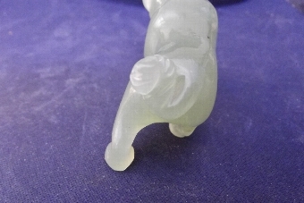 Antique Chinese Jade Victorian carved dog stunning quality item