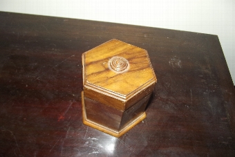 Antique Treen Victorian cotton box holder
