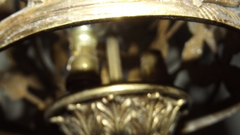 Antique Hall hanging bronze gilt lamp Lantern
