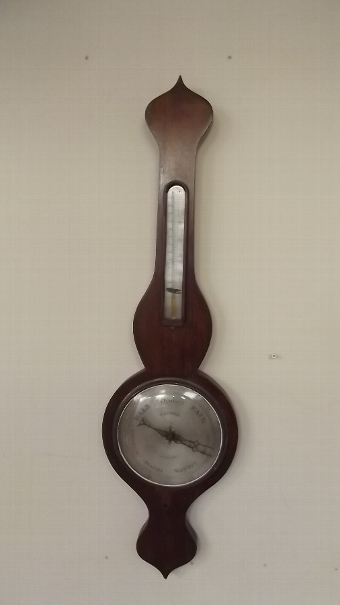 Barometer mahogany case Victorian