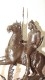 Antique Germanic Knight on horse back figures by Coustou