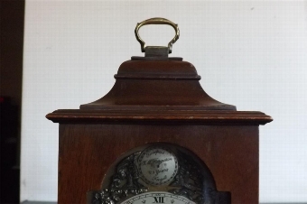 Antique Bracket clock mahogany case 8 day mechanical movement Coventry Astral.--TS