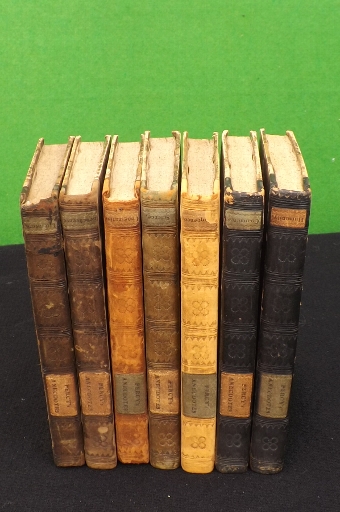 Books 7 volumes of Percy's Anecdotes Georgian 1800's . B31
