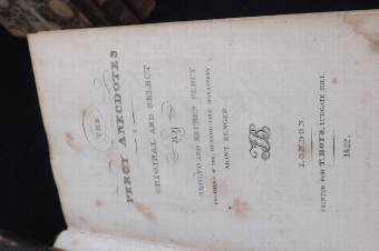 Antique Books 7 volumes of Percy's Anecdotes Georgian 1800's . B31