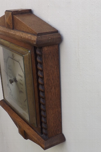 Antique Barometer wall hung mahogany cased anoroid Edwardian . B31