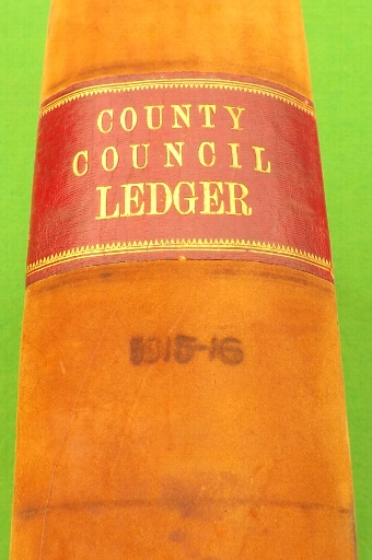 Antique Lincoln County Council ledger 1915-16 rare find. C/C
