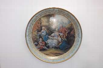 Large Viennese Charger with scenes from Georgian times quality beyond measure.