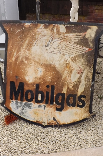 Antique Pegasus Mobil Gas ennamel sign circa 1910