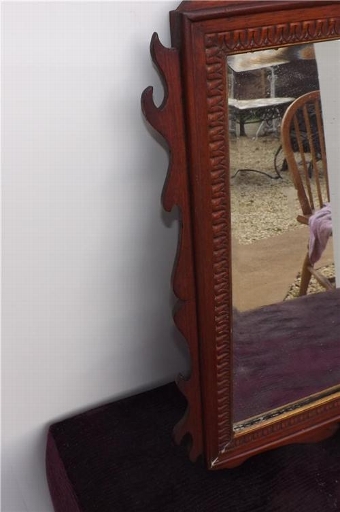 Antique Mirror Georgian Mahogany framed bevelled edge