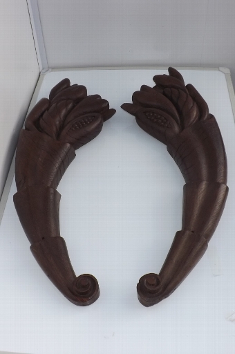 Horns of Plenty carved in Oak rare Middle Ages English for Thatched Cottage