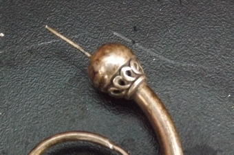 Antique Earings Russian silver fantastic design 1900's. CC
