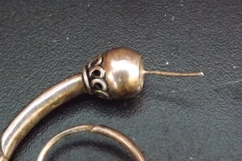Antique Earings Russian silver fantastic design 1900's. CC