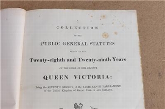 Antique Public General Acts 1865. B38