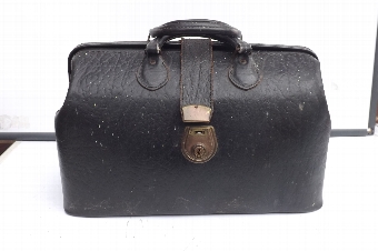 Doctors Bag with instruments traditional leather Bag circa 1960's