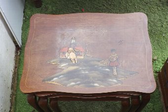 Antique Chinese Handpainted nest of tables