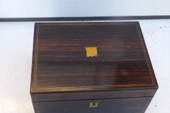 Antique Writing Box/Slope coromandel wood Victorian 