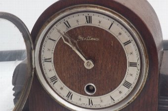 Antique Clock oak cased timepiece 