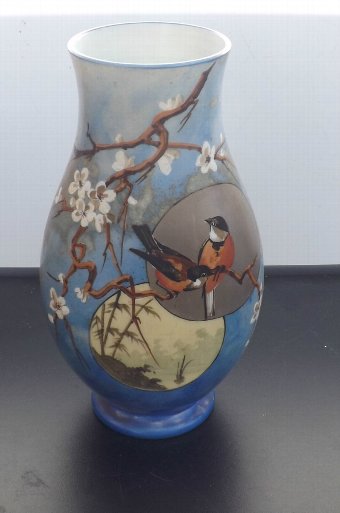 Victorian Hand Painter Glass Vase