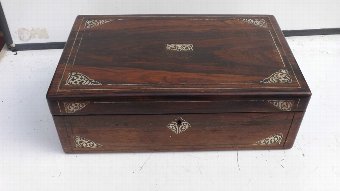antique writing slope Victorian in rosewood