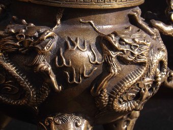 Antique Chinese Bronze Inscence Burner