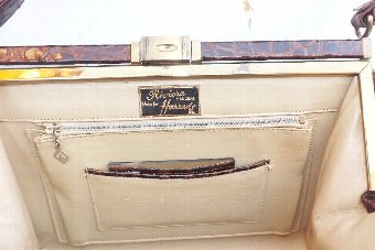 Antique Harrods Ladie's Crockodile Handbag